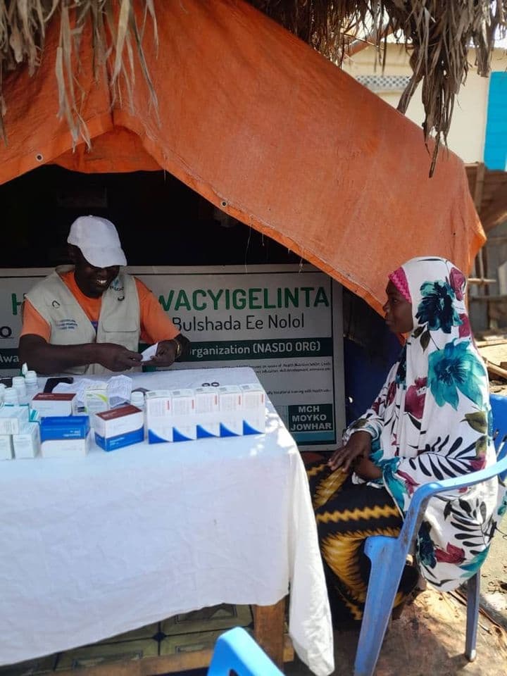Doorstep healthcare and medicines in Moyko Village, Jowhar