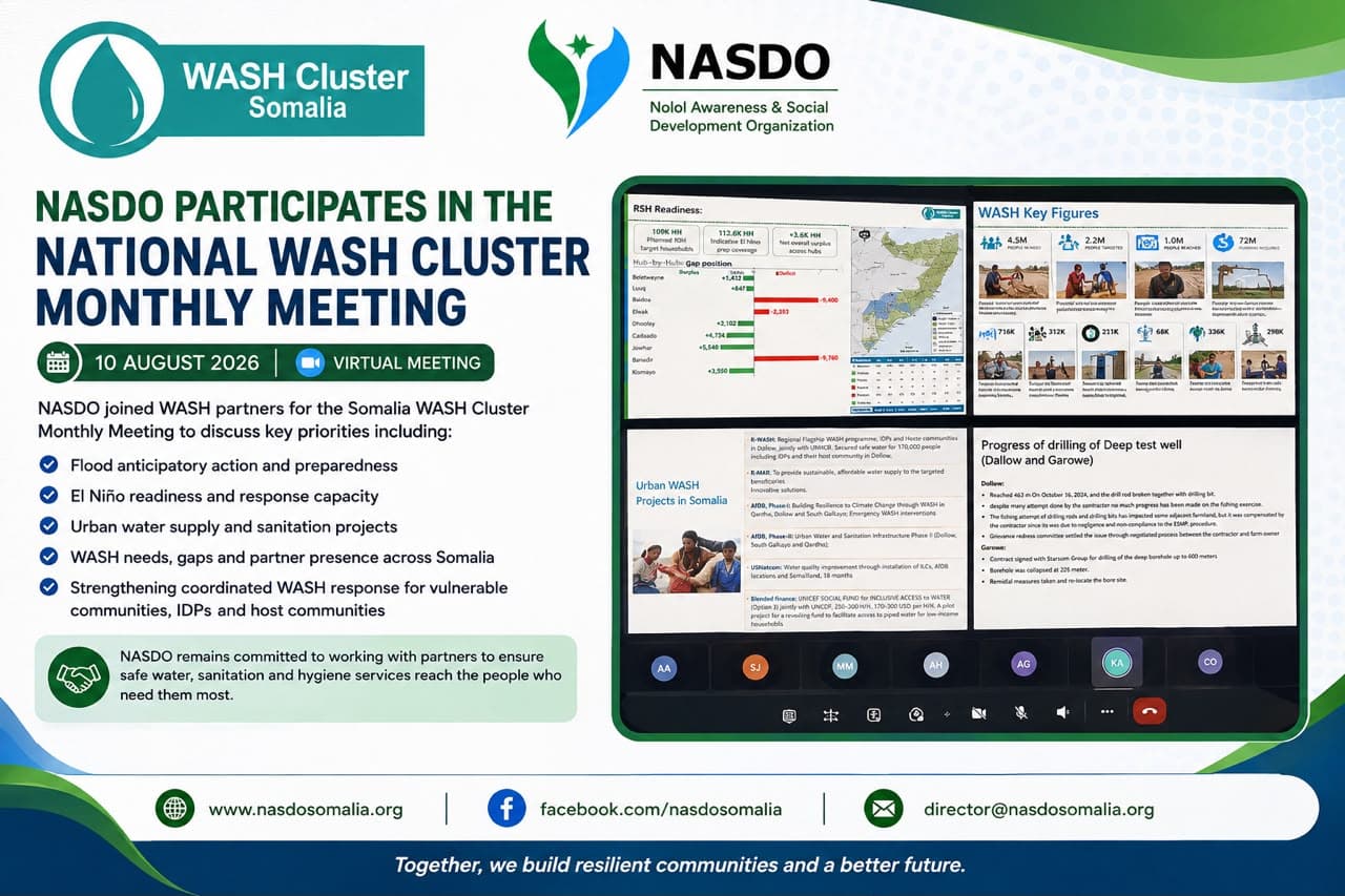 NASDO participation in the Somalia National WASH Cluster meeting